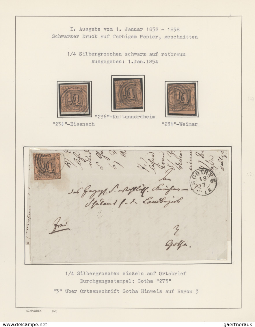 Thurn & Taxis - Marken und Briefe: 1859/1866 (ca): Umfangreiche Sammlung mit hun