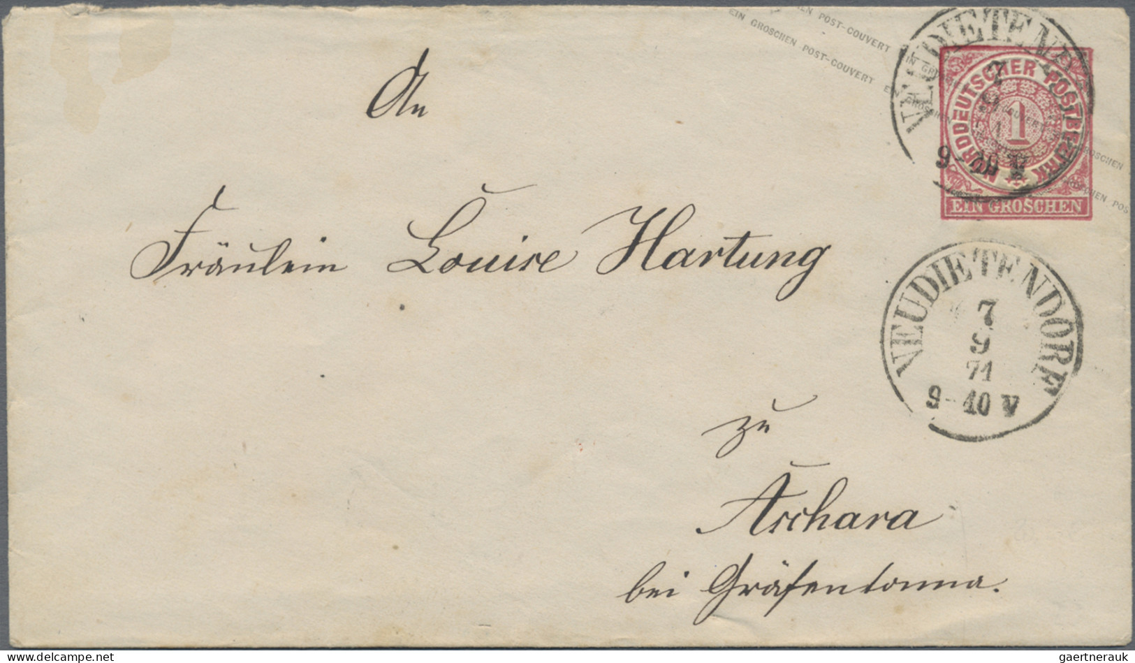 Thurn & Taxis - Marken und Briefe: 1865/1874 (ca.), Partie von 13 besseren Beleg