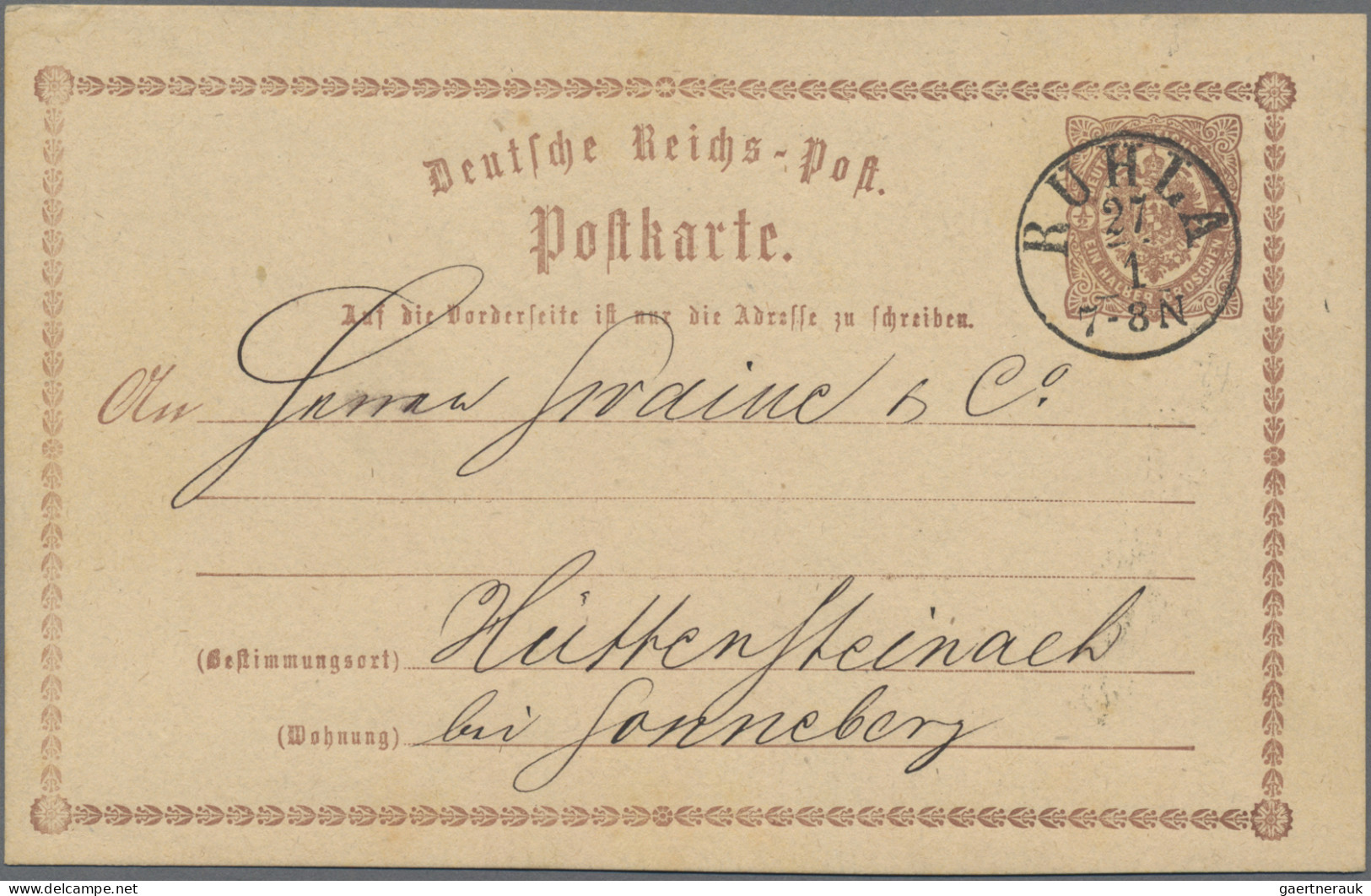 Thurn & Taxis - Nachverwendete Stempel: 1873/1885, Partie von 26 gebrauchten Gan