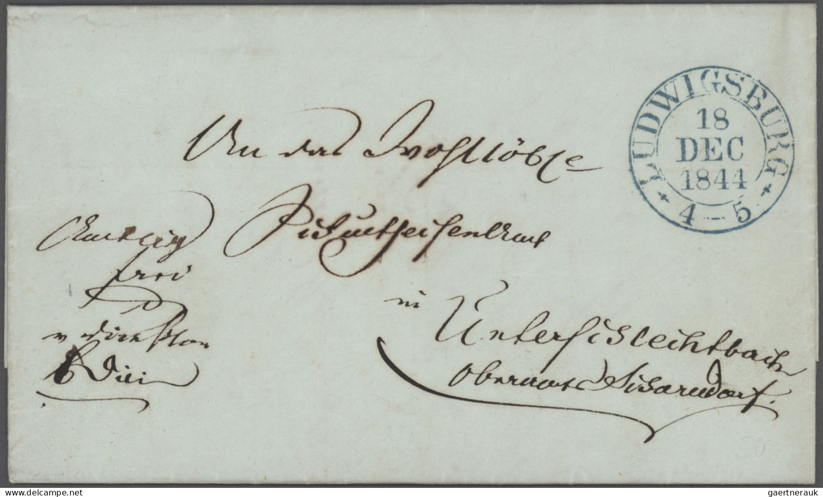 Württemberg - Marken und Briefe: 1800/1882, LUDWIGSBURG, 2-bändige Heimat-Sammlu