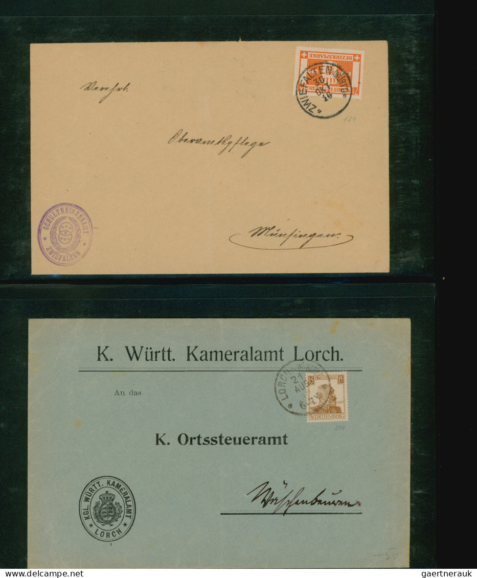 Württemberg - Marken Und Briefe: 1813/1940, Ca. 160 Belege Württemberg, über Wei - Other & Unclassified