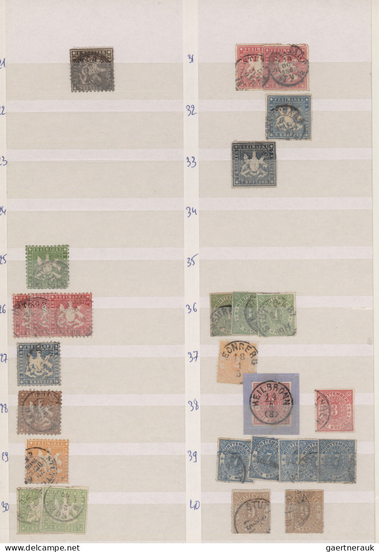 Württemberg - Marken Und Briefe: 1851/1920, Gestempelter Und Ungebrauchter Samml - Otros & Sin Clasificación