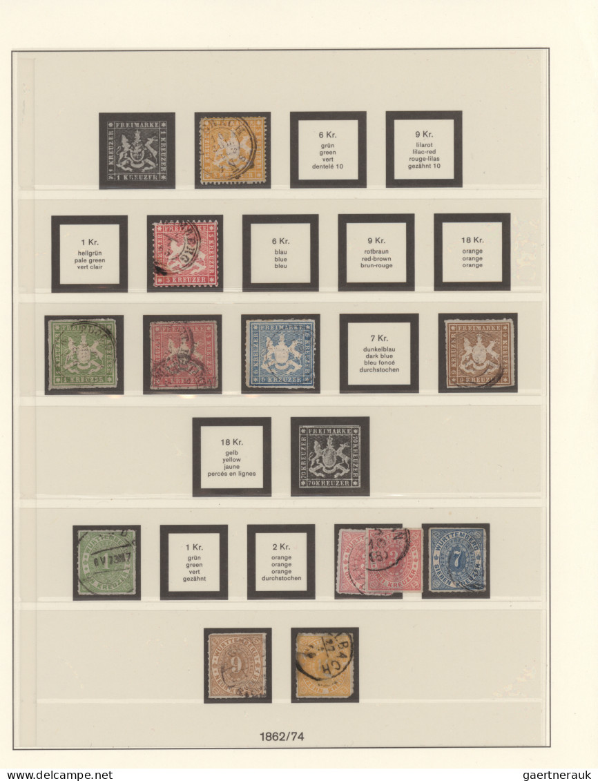 Württemberg - Marken Und Briefe: 1851/1920, Meist Gestempelter Sammlungsposten A - Sonstige & Ohne Zuordnung