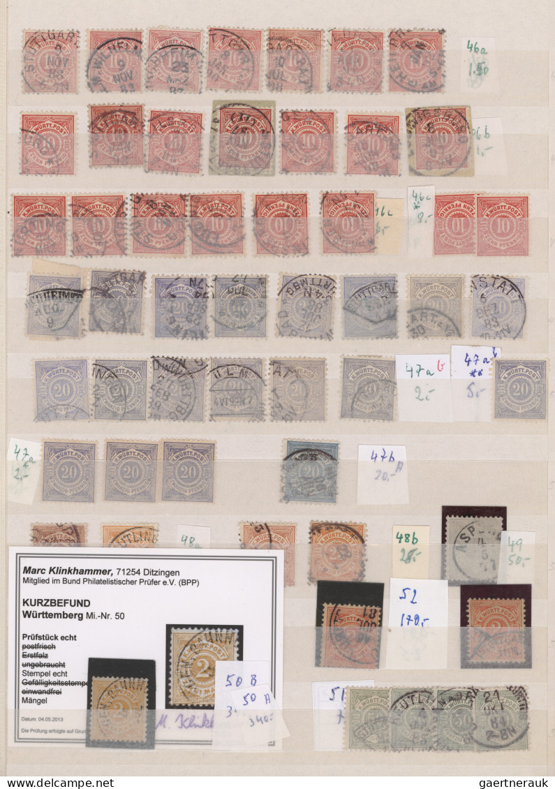 Württemberg - Marken Und Briefe: 1851/1923, Postfrische/ Ungebrauchte Und Gestem - Otros & Sin Clasificación