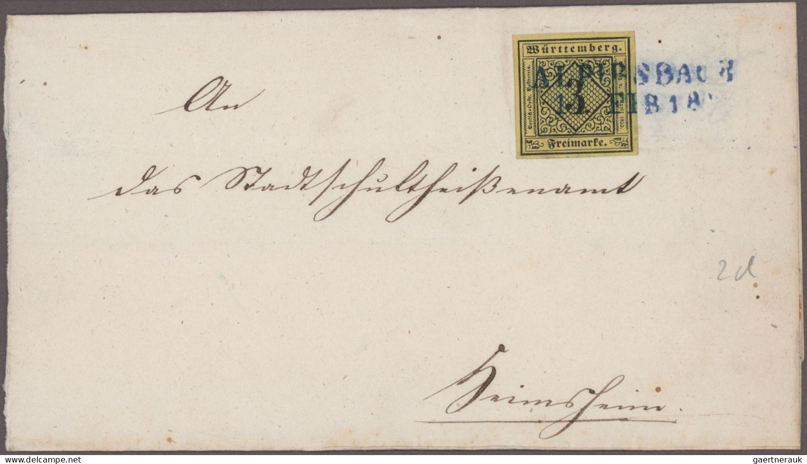 Württemberg - Marken Und Briefe: 1852/1875, Posten Mit 48 Meist Sauberen Briefen - Autres & Non Classés