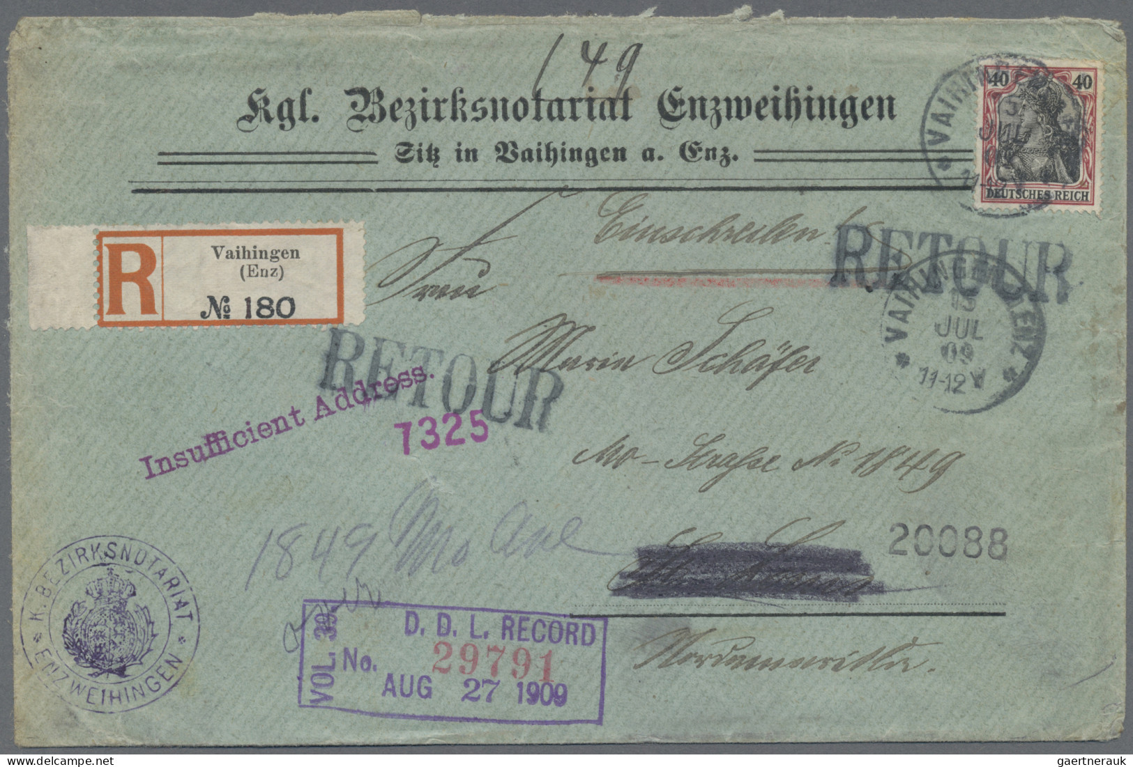 Württemberg - Marken Und Briefe: 1854/1935, Interessanter Bestand Mit über 180 B - Andere & Zonder Classificatie