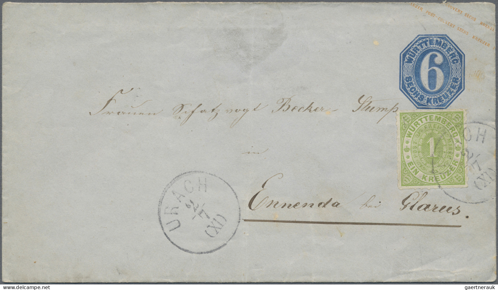 Württemberg - Marken und Briefe: 1860/1874 (ca.), Konvolut von über 125 Belegen