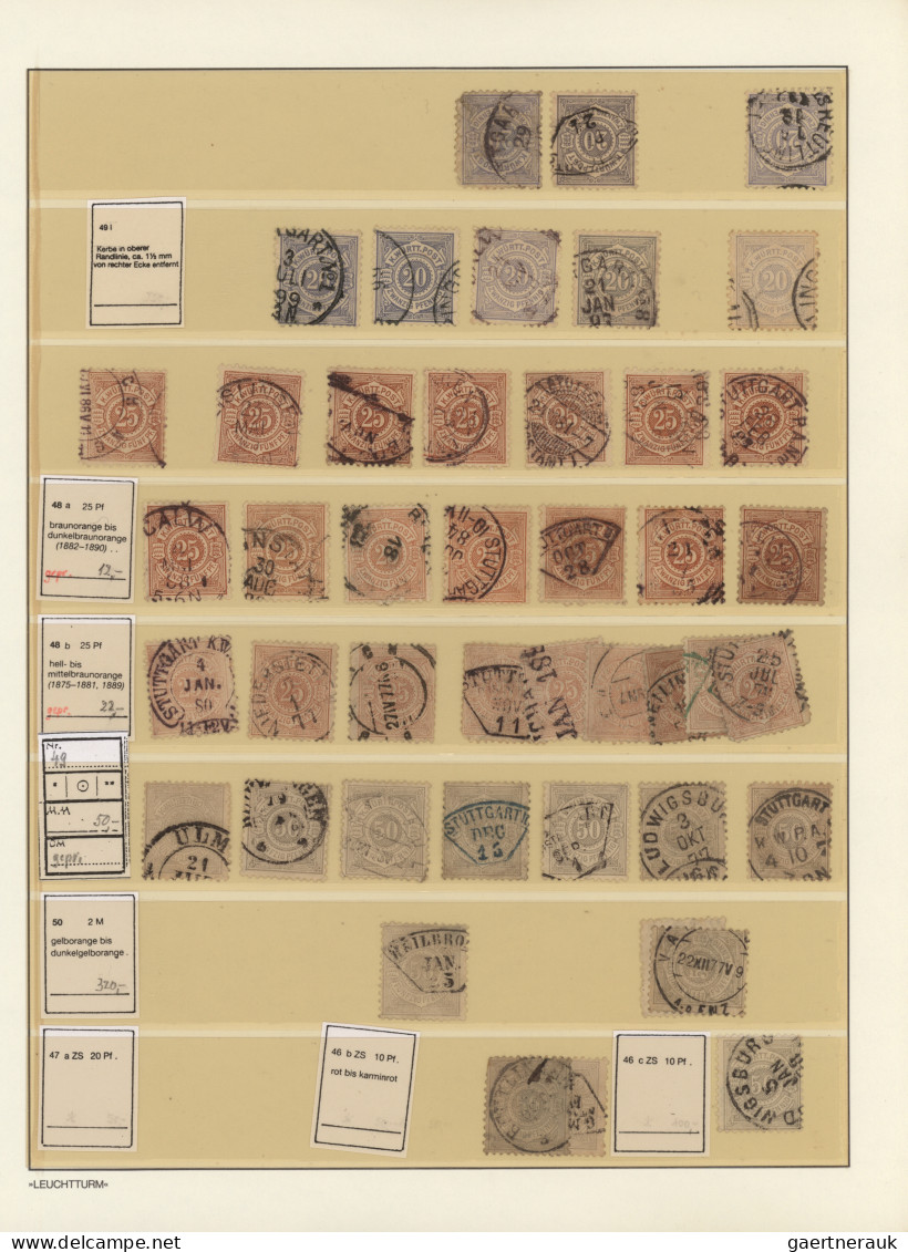 Württemberg - Marken Und Briefe: 1875/1923, Umfassende Spezialisierte Sammlung D - Andere & Zonder Classificatie