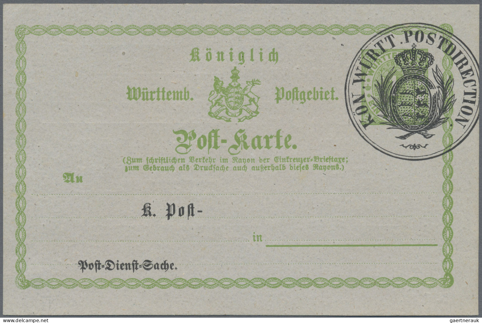 Württemberg - Ganzsachen: 1866/1920 (ca.), Partie Von über 300 Gebrauchten/ungeb - Autres & Non Classés