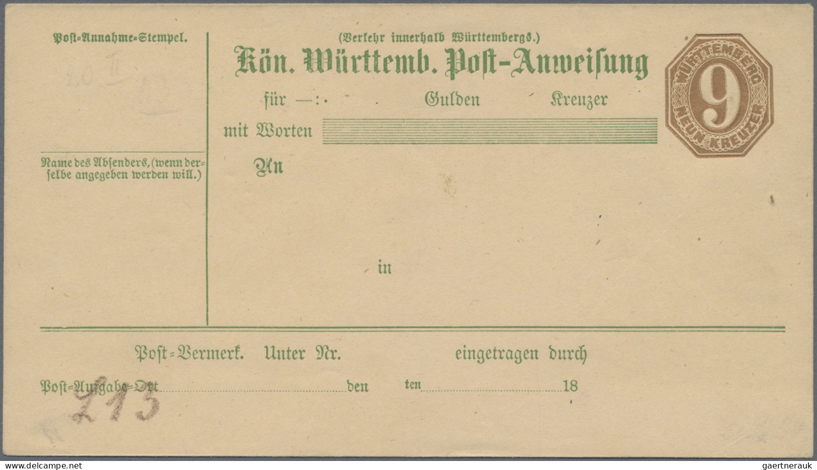 Württemberg - Ganzsachen: 1866/1920 (ca.), Partie Von über 300 Gebrauchten/ungeb - Altri & Non Classificati