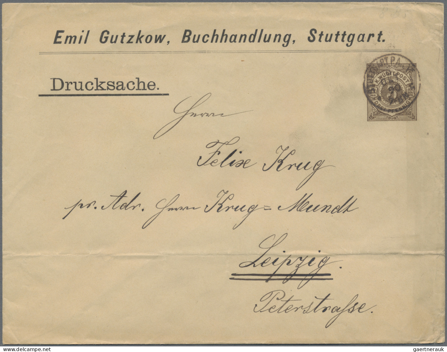 Württemberg - Ganzsachen: 1875/1920, Bestand Mit Ca. 370 Gebrauchten Und Ungebra - Autres & Non Classés