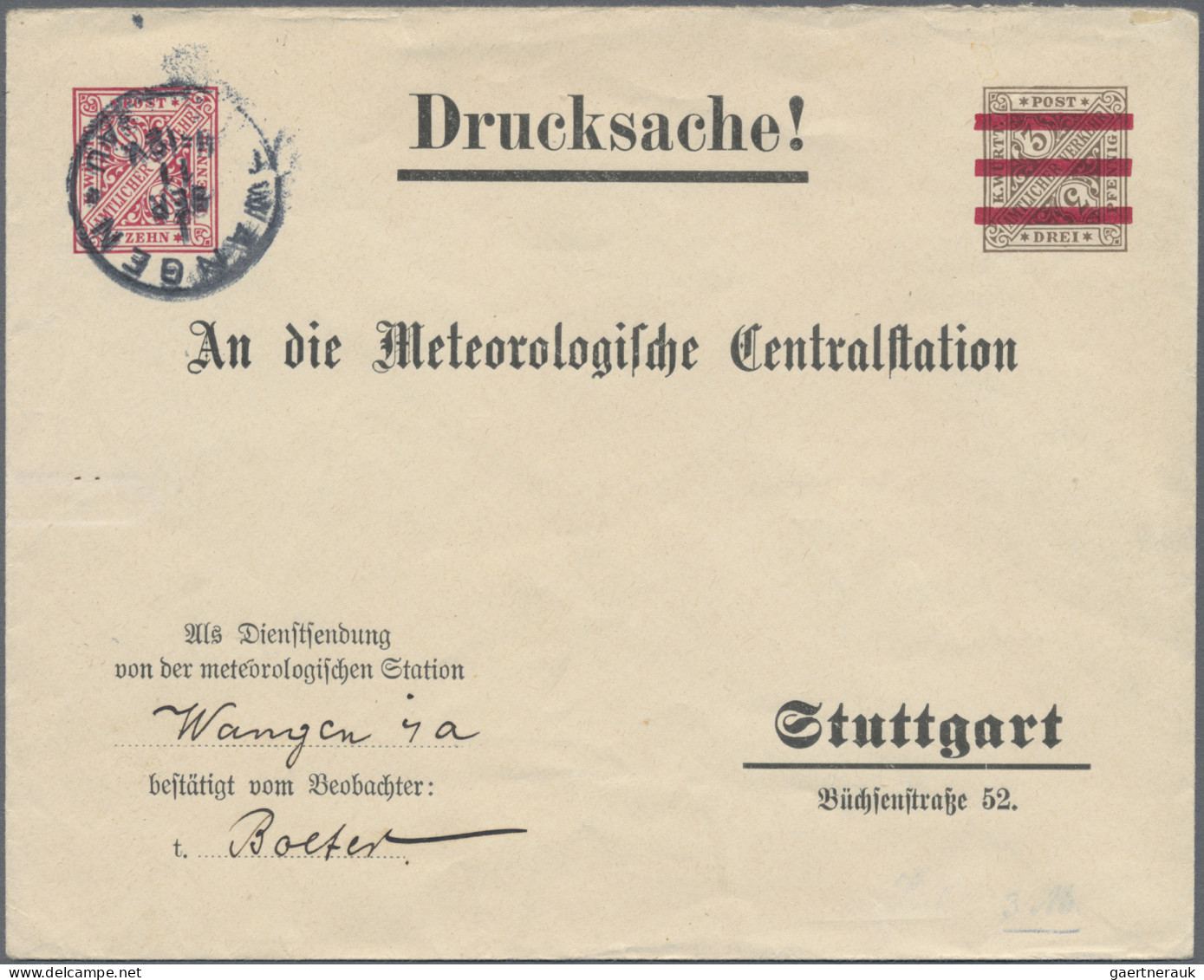 Württemberg - Ganzsachen: 1890/1910 (ca.), Partie Von 20 Gebrauchten Und Ungebra - Andere & Zonder Classificatie