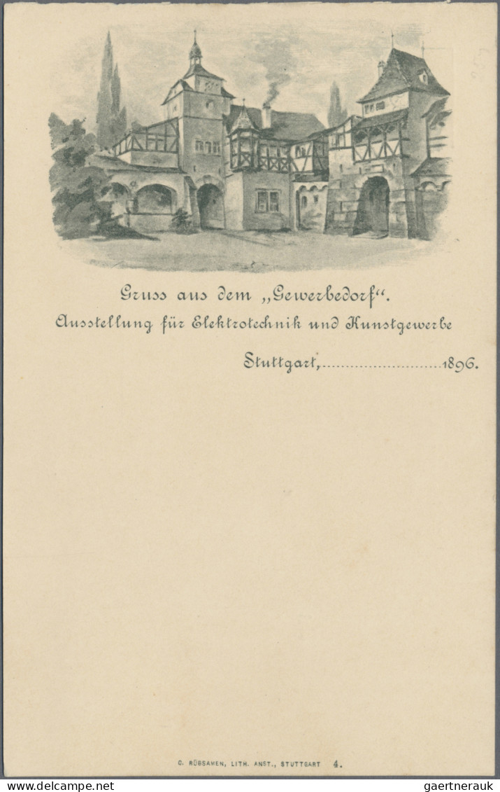 Württemberg - Privatganzsachen: 1875/1895 (ca.), Partie Von 28 (meist Ungebrauch - Altri & Non Classificati