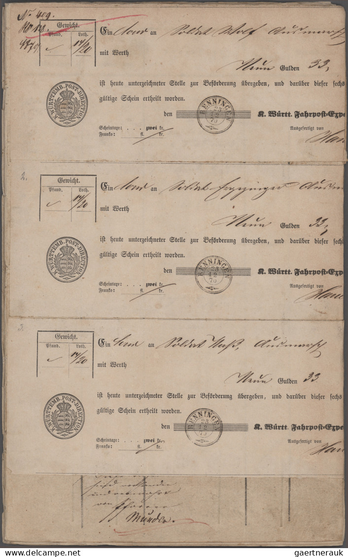 Württemberg - Besonderheiten: 1814/1950, Umfangreicher Nachlass-Bestand Mit Viel - Other & Unclassified