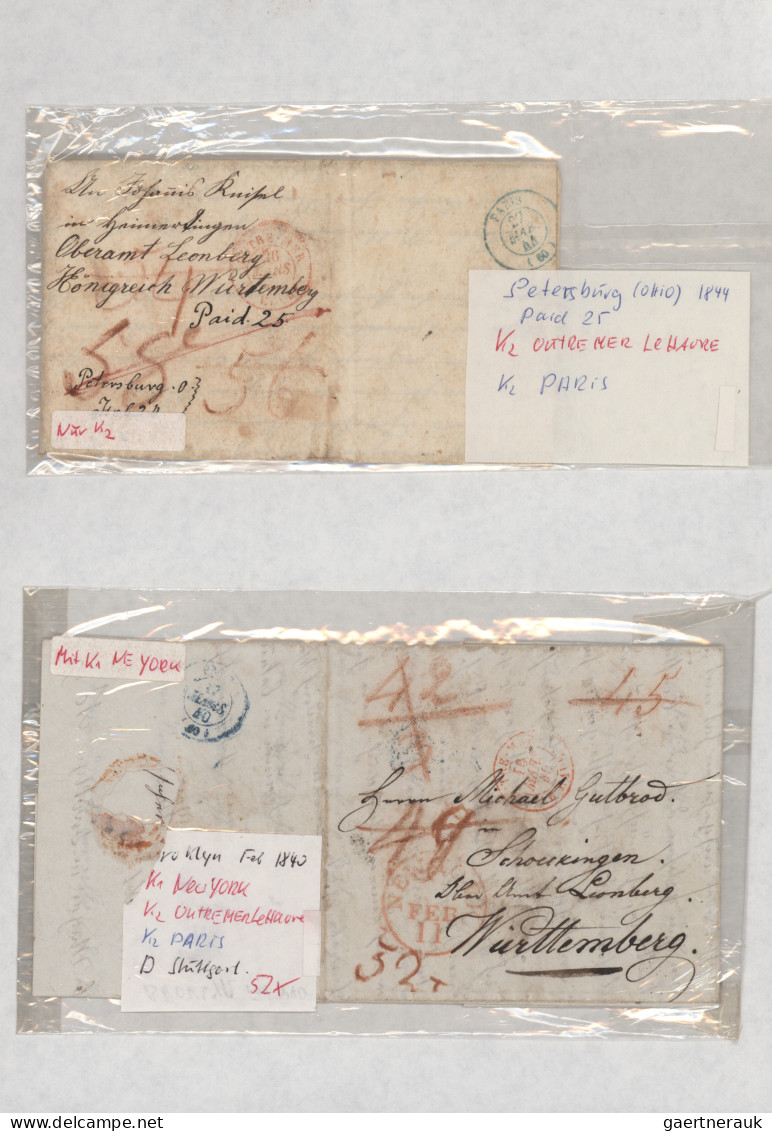 Württemberg - Besonderheiten: 1827/1860, Sammlung Mit 36 Consulatsbriefen Aus De - Andere & Zonder Classificatie