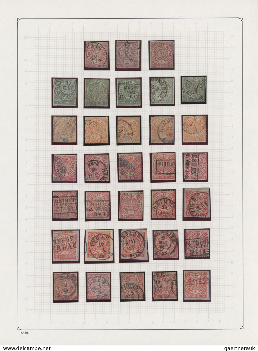 Norddeutscher Bund - Marken Und Briefe: 1868/1871, Meist Gestempelte Sammlung Vo - Autres & Non Classés