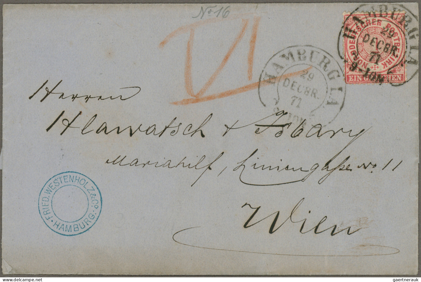 Norddeutscher Bund - Marken Und Briefe: 1868/1871, Posten Von Neun Belegen Mit 1 - Other & Unclassified