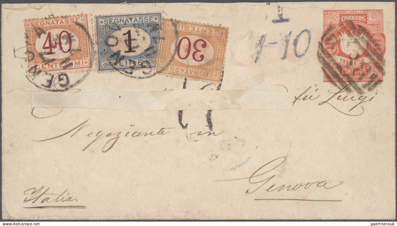 Transatlantikmail: 1855/1877, Mail Between South America And Europe (mainly Ital - Europe (Other)