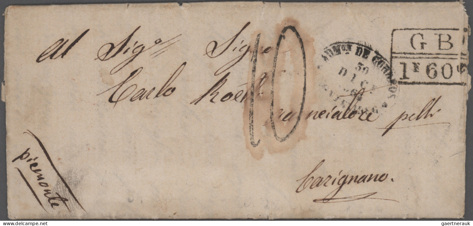 Transatlantikmail: 1855/1877, Mail Between South America And Europe (mainly Ital - Andere-Europa