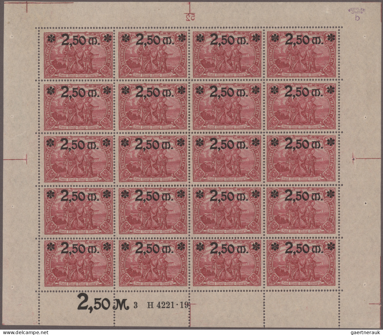 Deutsches Reich: 1872/1923, Sammlung Postfrisch/ungebrauchter Ausgaben Ab Den Br - Colecciones
