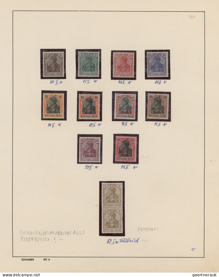 Deutsches Reich: 1872/1945, Reichhaltige Sammlung, Zumeist Ungebraucht/ Postfris - Verzamelingen