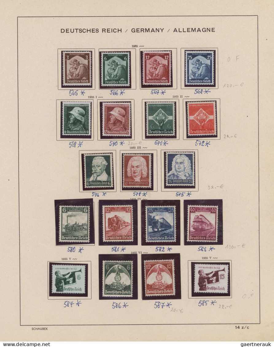 Deutsches Reich: 1872/1945, Reichhaltige Sammlung, zumeist ungebraucht/ postfris