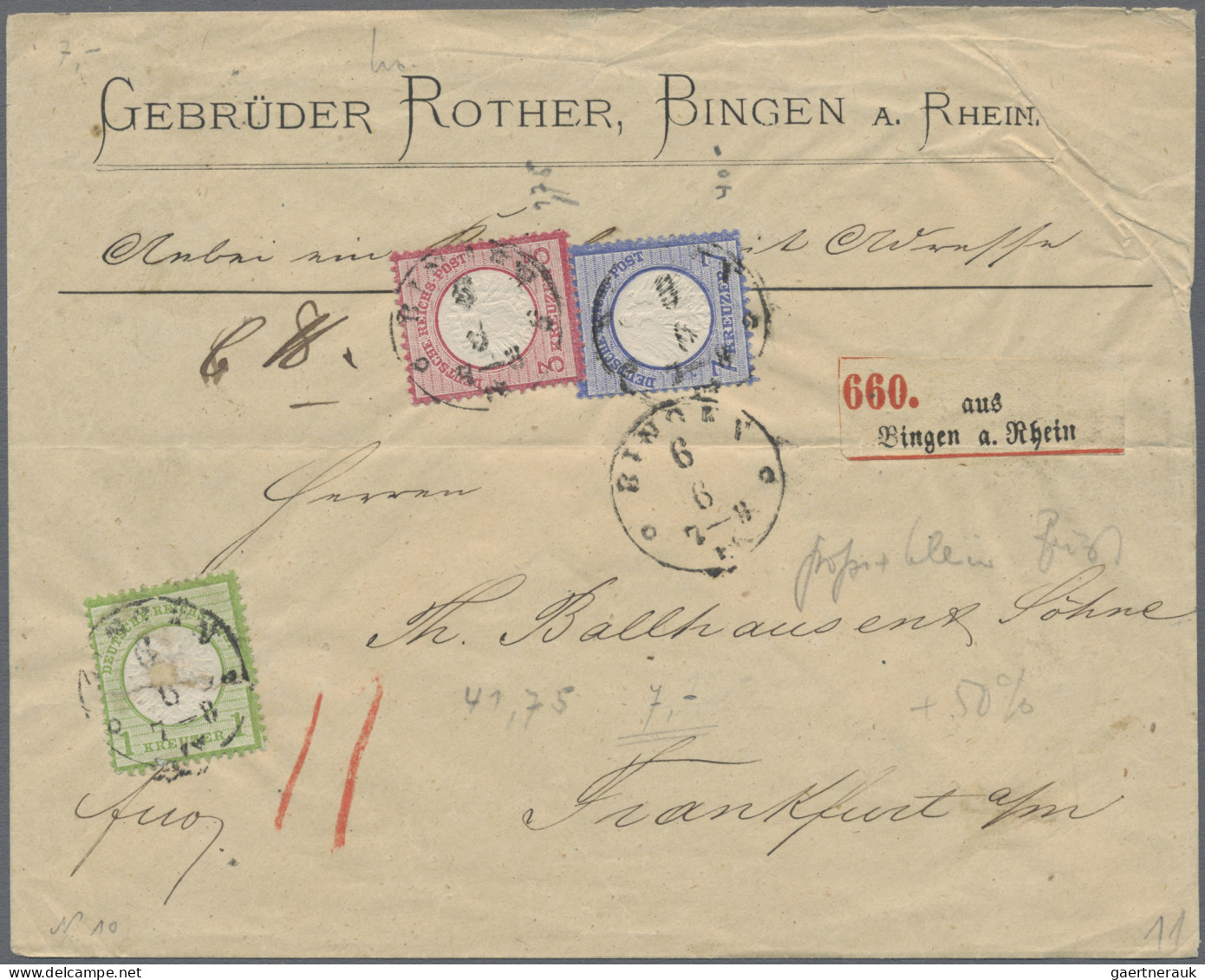 Deutsches Reich: 1870/1940 (ca.), Bestand von mehreren hundert Belegen, beginnen