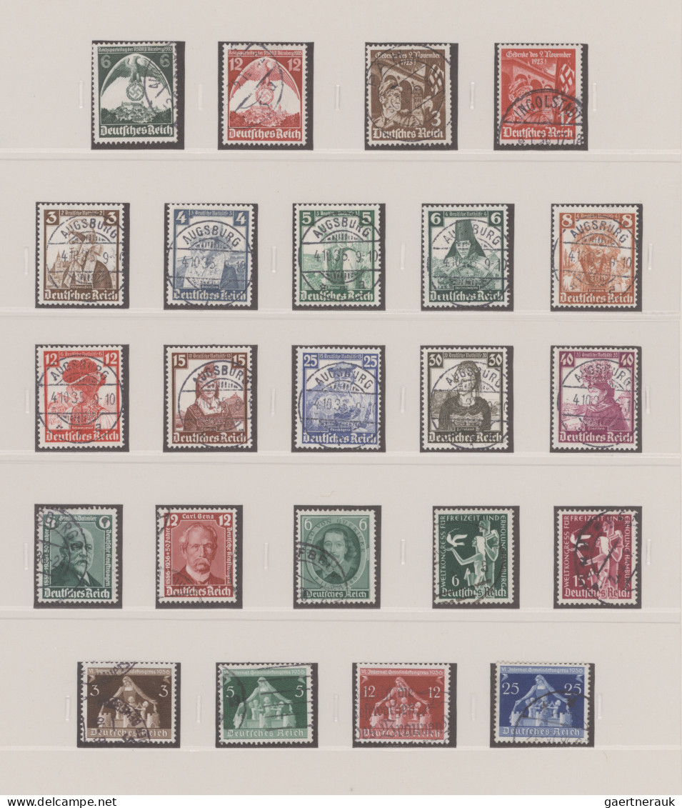 Deutsches Reich: 1872/1945, Gestempelte Sammlung Mit Vielen Guten Werten Und Blo - Collections