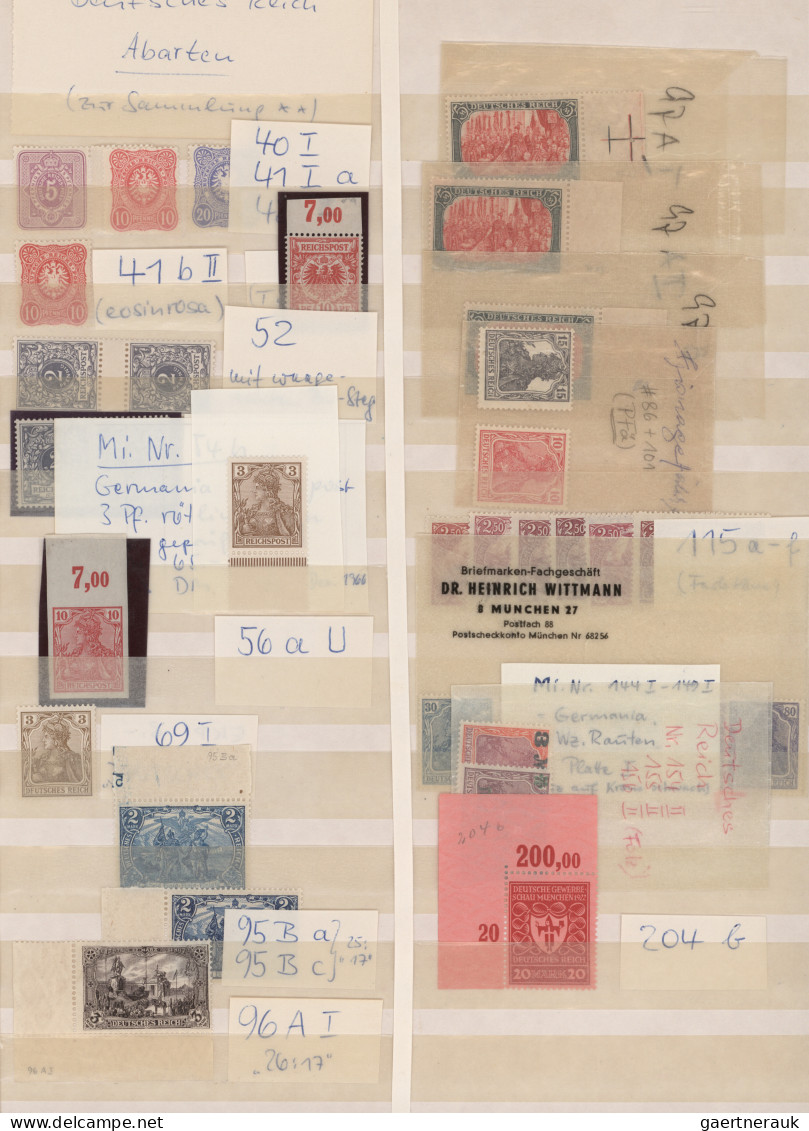 Deutsches Reich: 1872/1945, Ungebraucht/postfrische Sammlung In 2 Alben Ab Den B - Collections