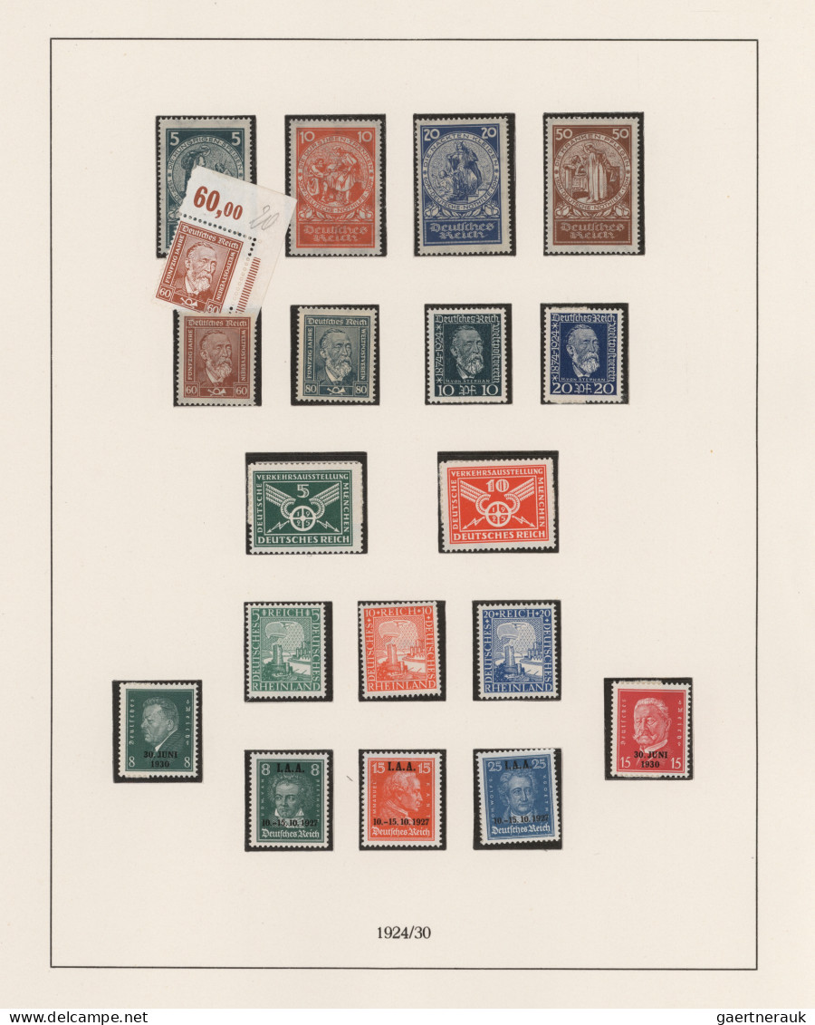 Deutsches Reich: 1872/1945, ungebraucht/postfrische Sammlung in 2 Alben ab den B