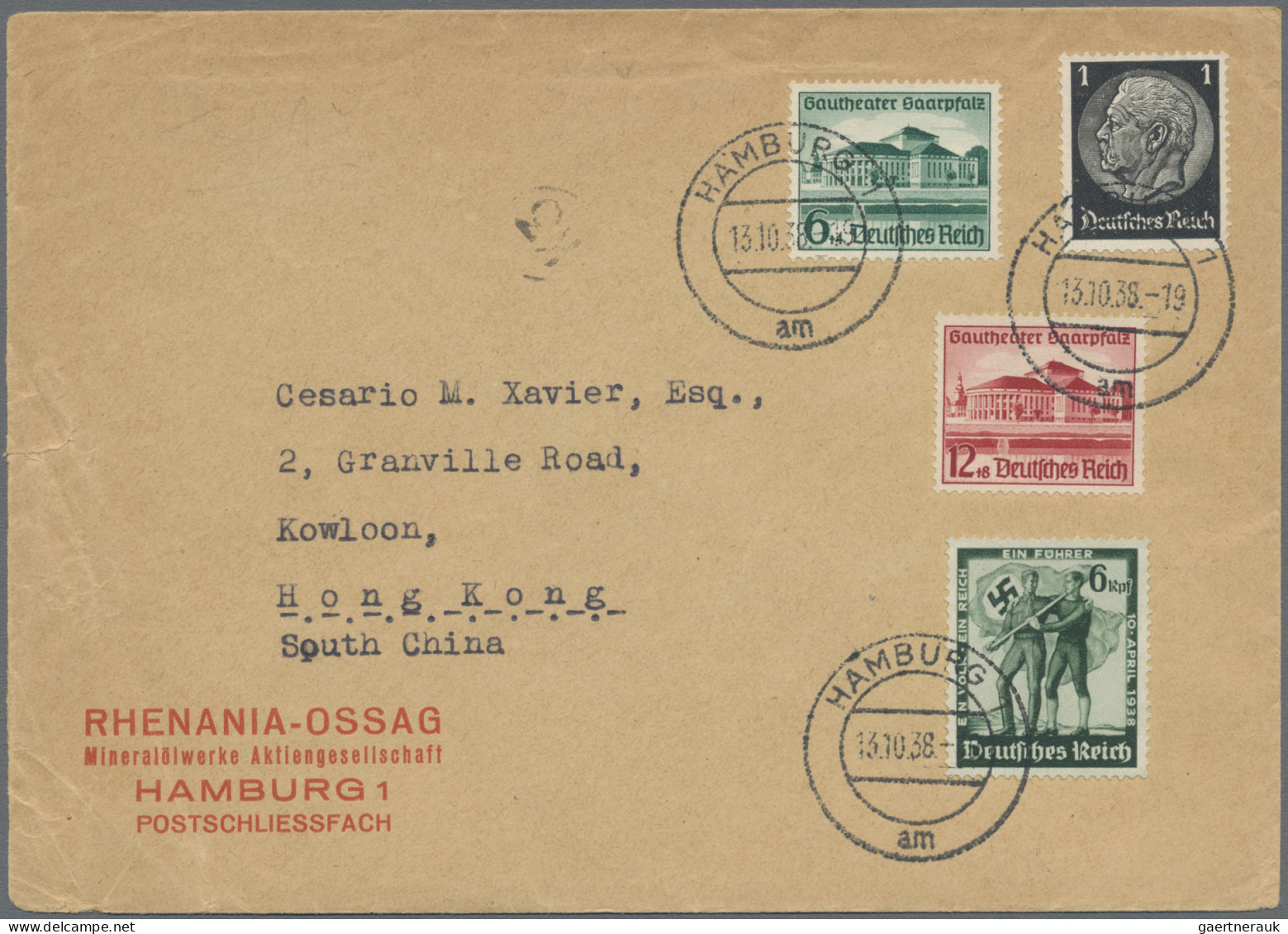 Deutsches Reich: 1913/1941, Destination CHINA, Vielseitige Sammlung Von 25 Brief - Sammlungen