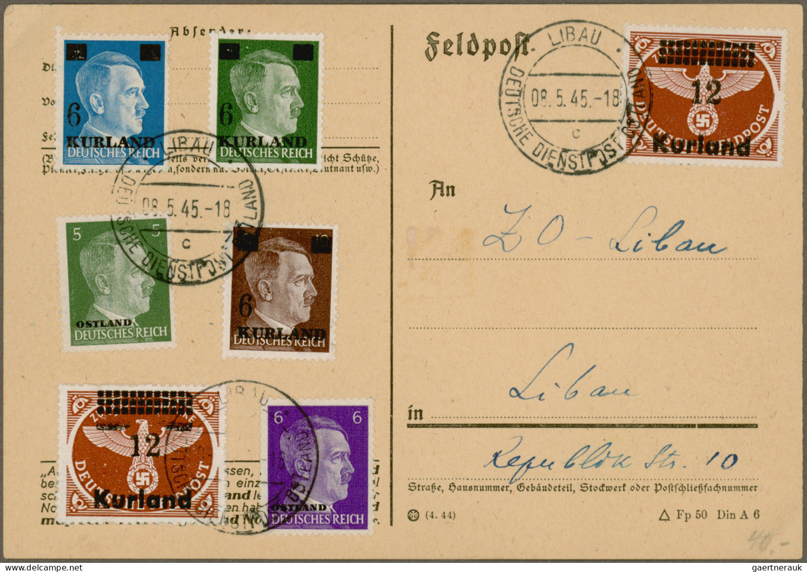 Deutsches Reich: 1900/1945 (ca.), Beachtlicher Posten von über 150 Belegen, dabe