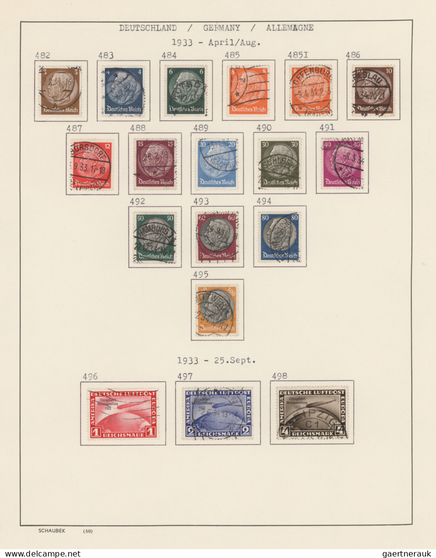 Deutsches Reich: 1926/1945, Reichhaltige, Zumeist Gestempelte Sammlung Auf Selbs - Collections