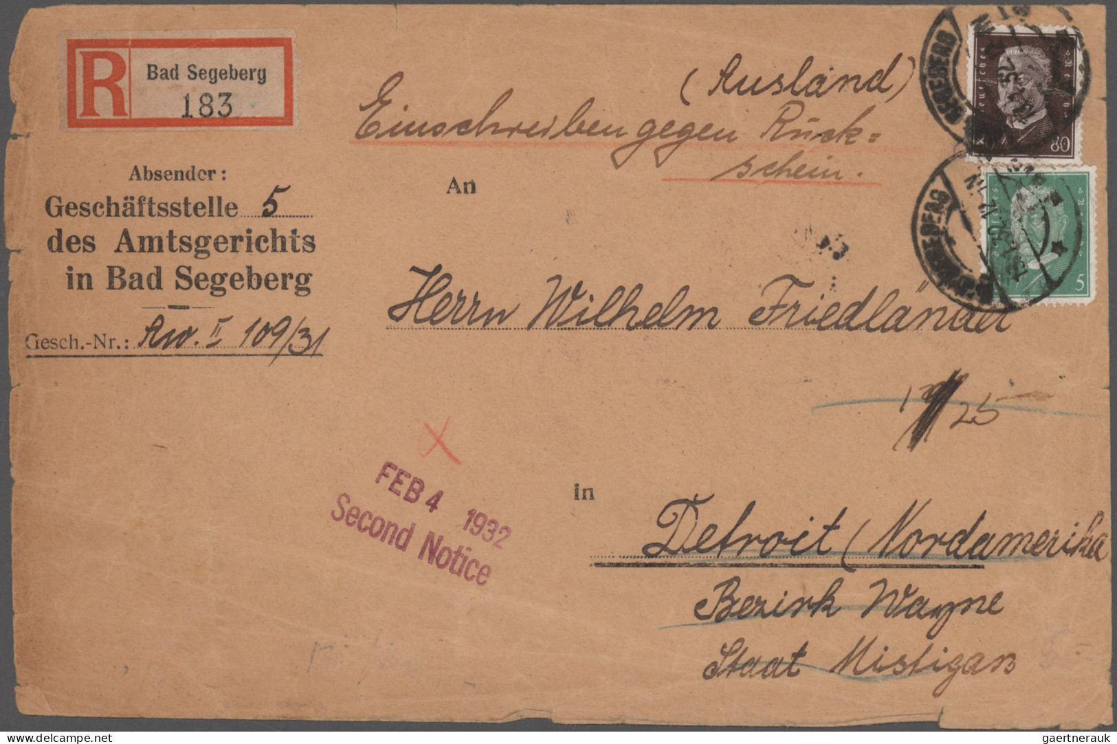 Deutsches Reich: 1929/1941, Destination USA, Sammlung Von 34 Briefen Und Karten, - Collections