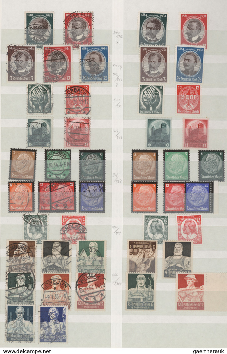 Deutsches Reich: 1872/1945, Inhaltsvolle Postfrische/ Ungebrauchte Und Parallel - Collections