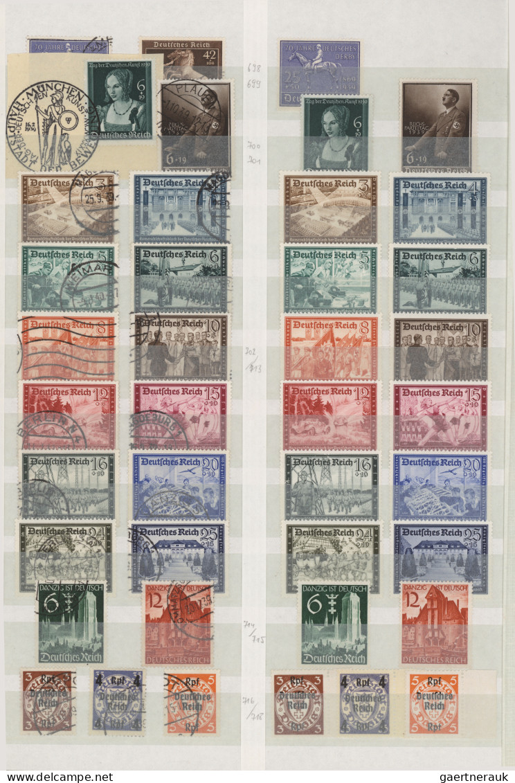 Deutsches Reich: 1872/1945, Inhaltsvolle Postfrische/ Ungebrauchte Und Parallel - Collections