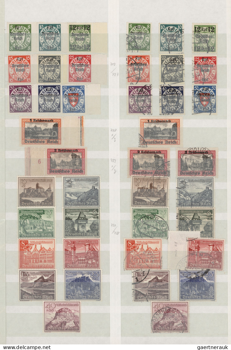 Deutsches Reich: 1872/1945, Inhaltsvolle Postfrische/ Ungebrauchte Und Parallel - Collections