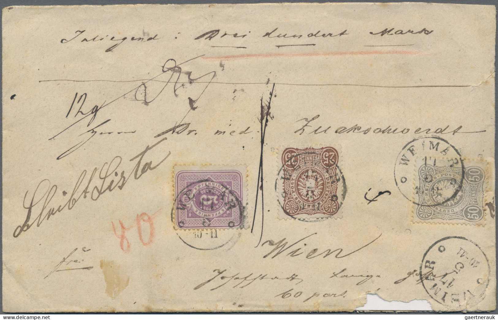 Deutsches Reich: 1880/1935 (ca.), Schöner Posten Von über 140 Belegen Ab Der Pfe - Collections