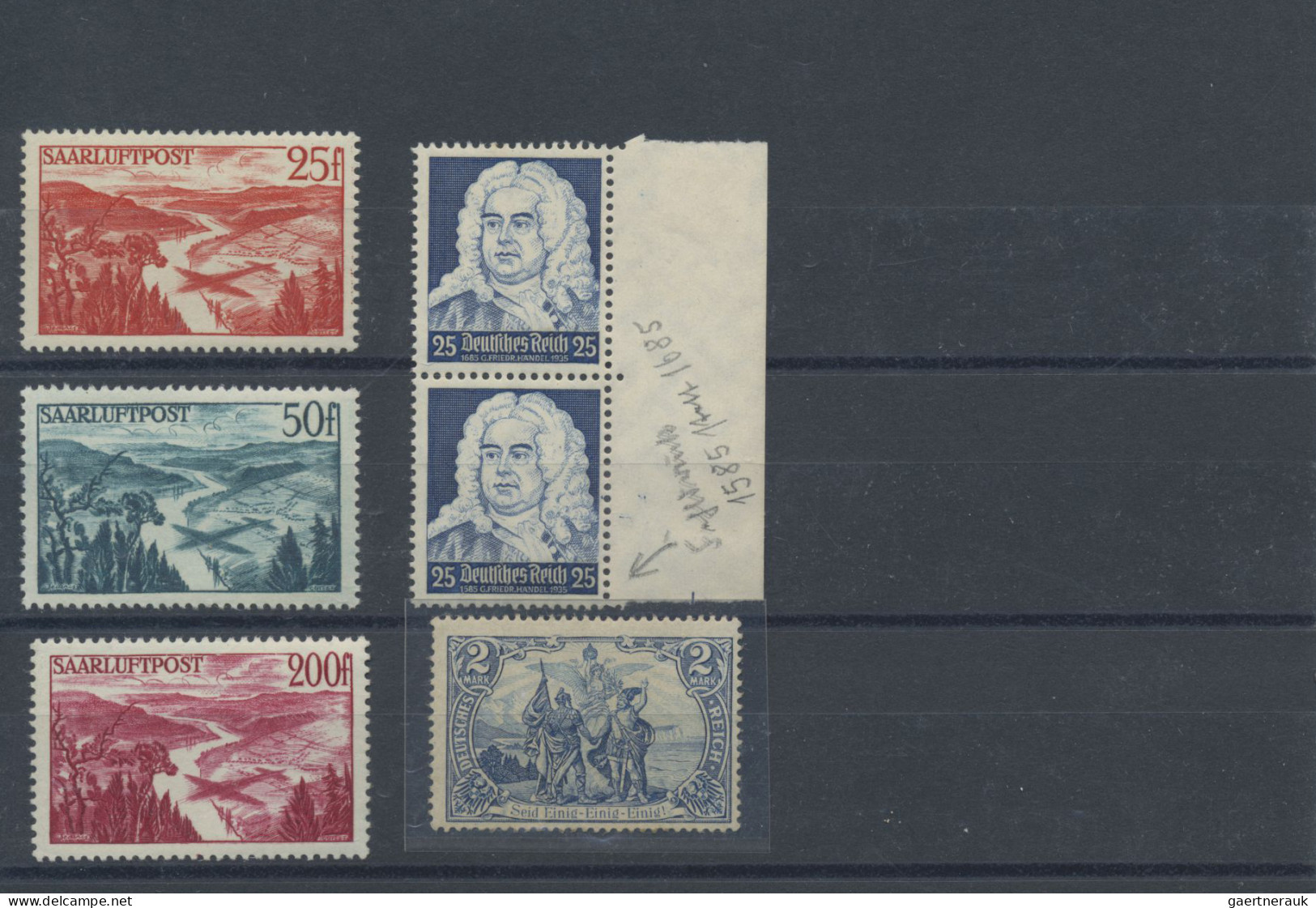 Deutsches Reich: 1900/1942 (ca.), Zumeist Postfrischer Dublettenposten In Tüten - Collections