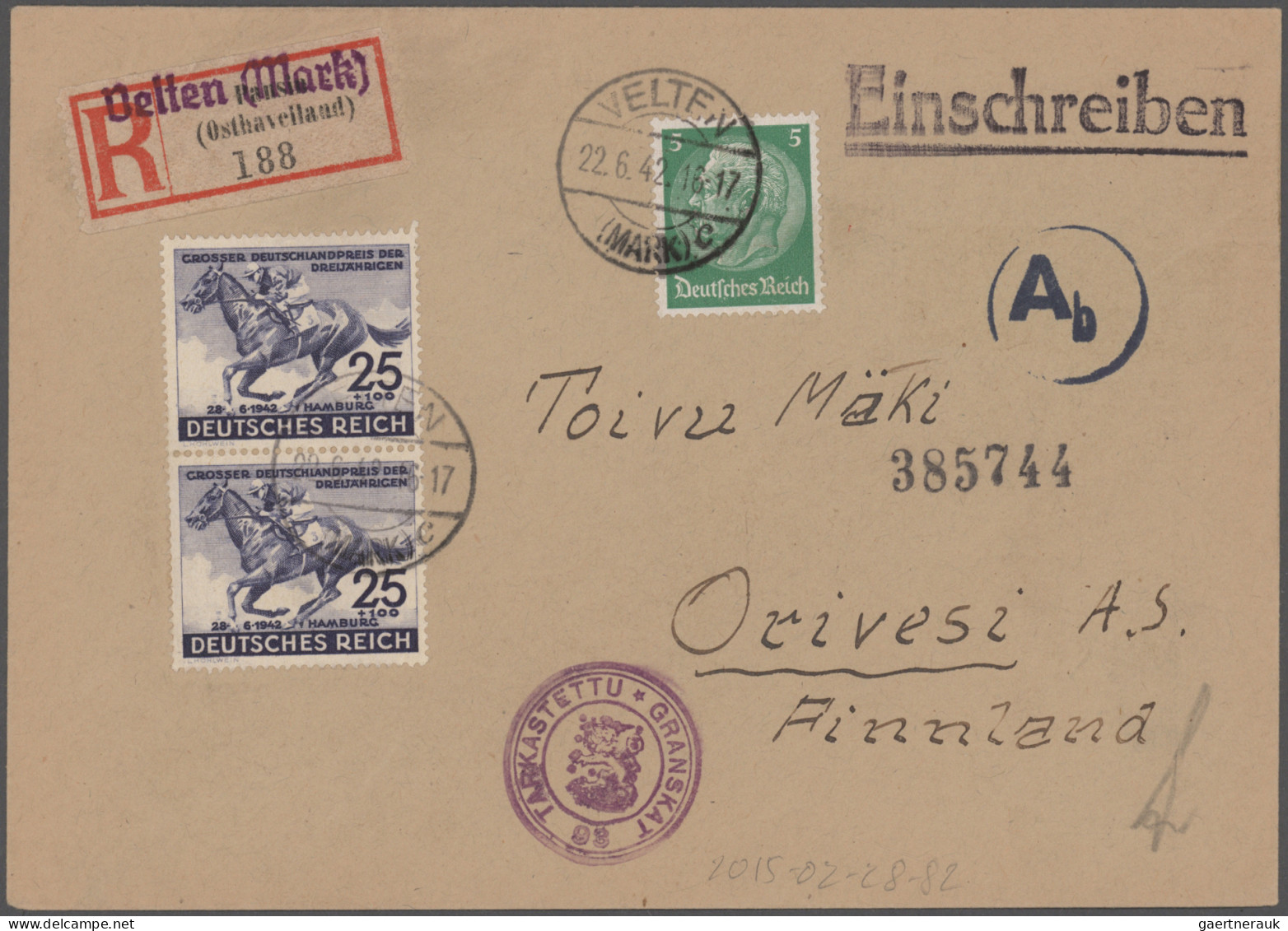 Deutsches Reich: 1926/1944, Destination FINNLAND, Sammlung Von 30 Briefen Und Ka - Collections