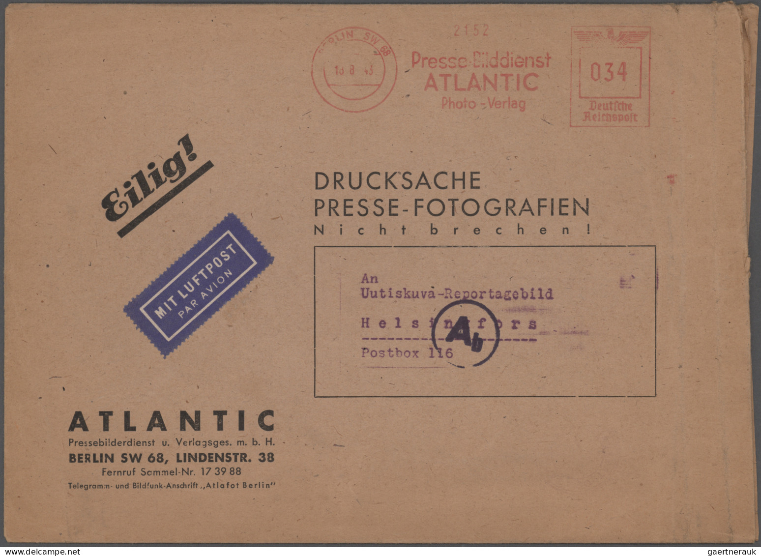 Deutsches Reich: 1926/1944, Destination FINNLAND, Sammlung von 30 Briefen und Ka