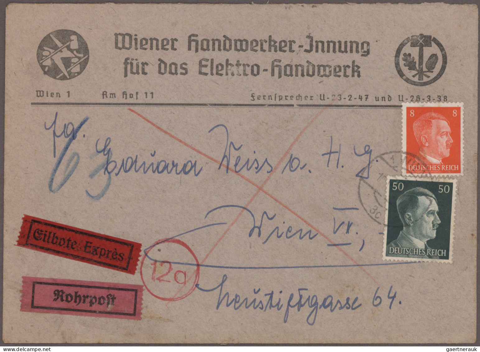 Deutsches Reich: 1860/1944 (ca.), Umfangreicher Posten Von Ca. 480 Briefen Und K - Collections