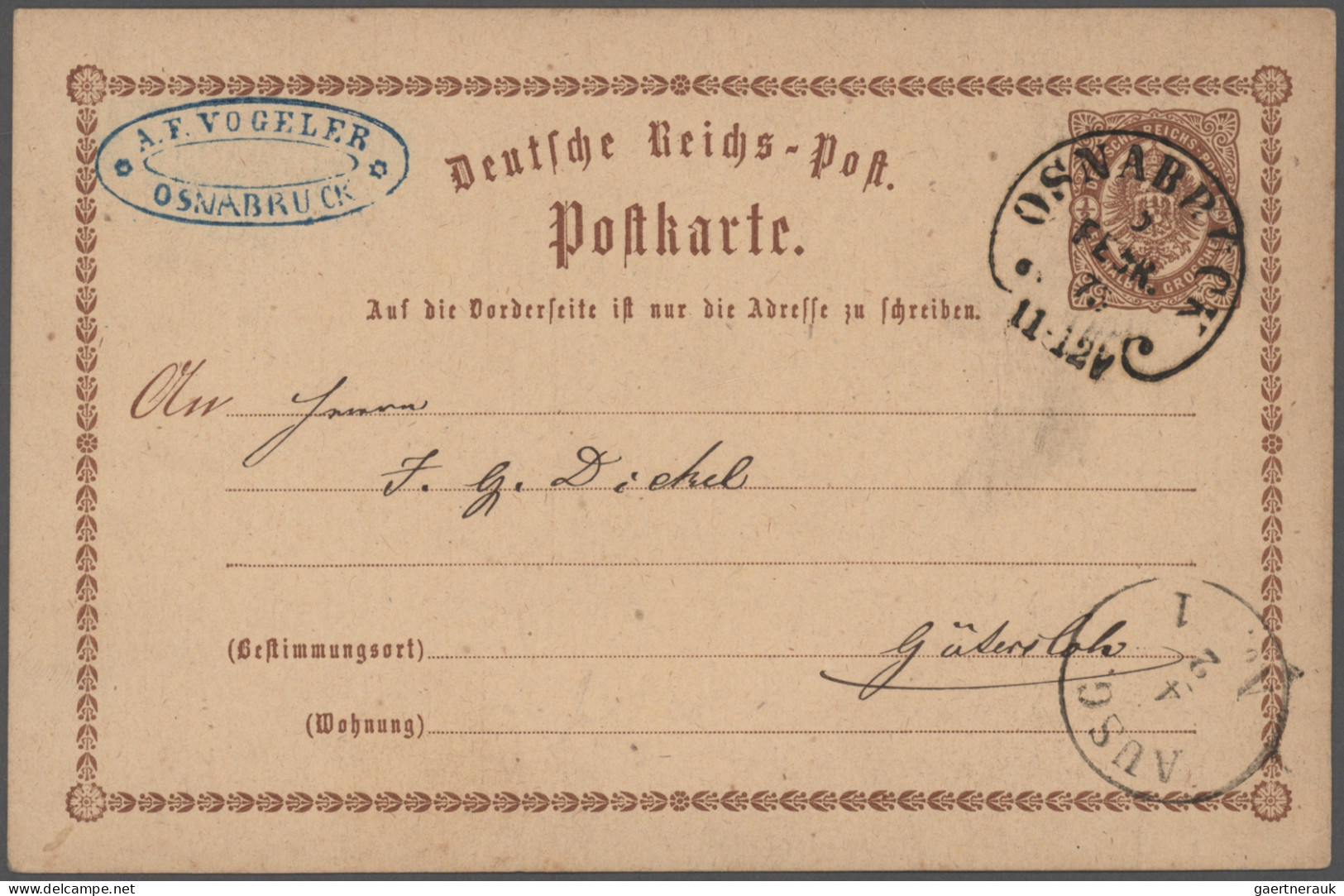 Deutsches Reich: 1871/1894, Partie Von Ca. 300 Belegen, Meist Gebrauchte Brustsc - Verzamelingen