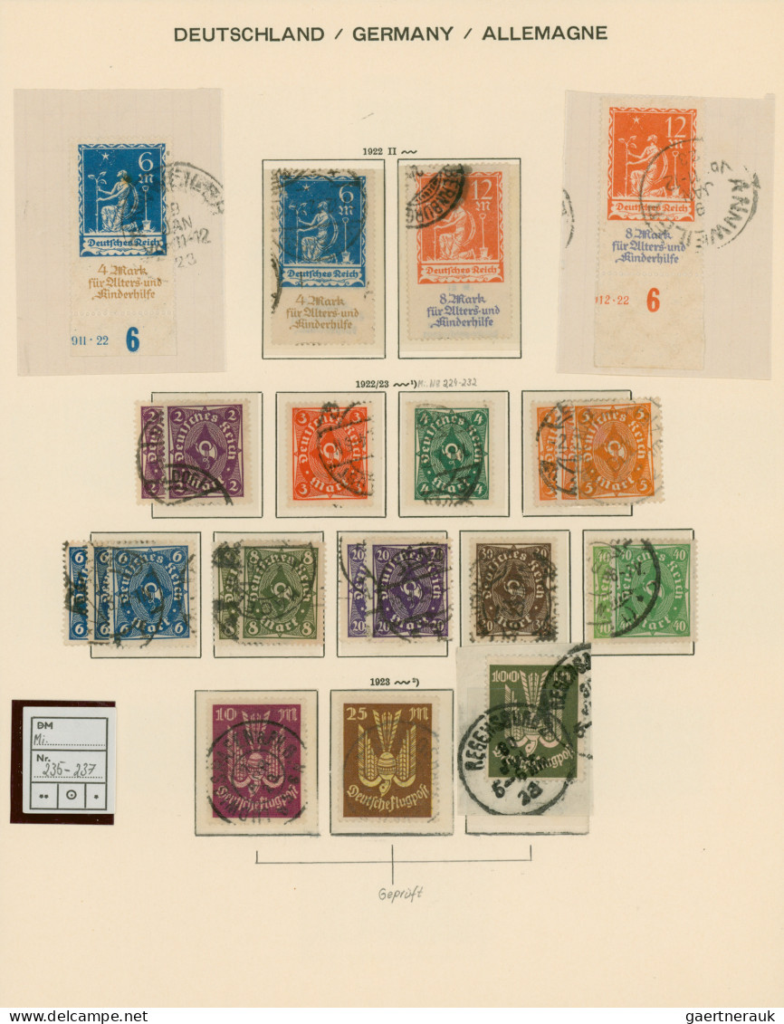 Deutsches Reich: 1872/1945, gestempelte Sammlung von Brustschilde bis III.Reich