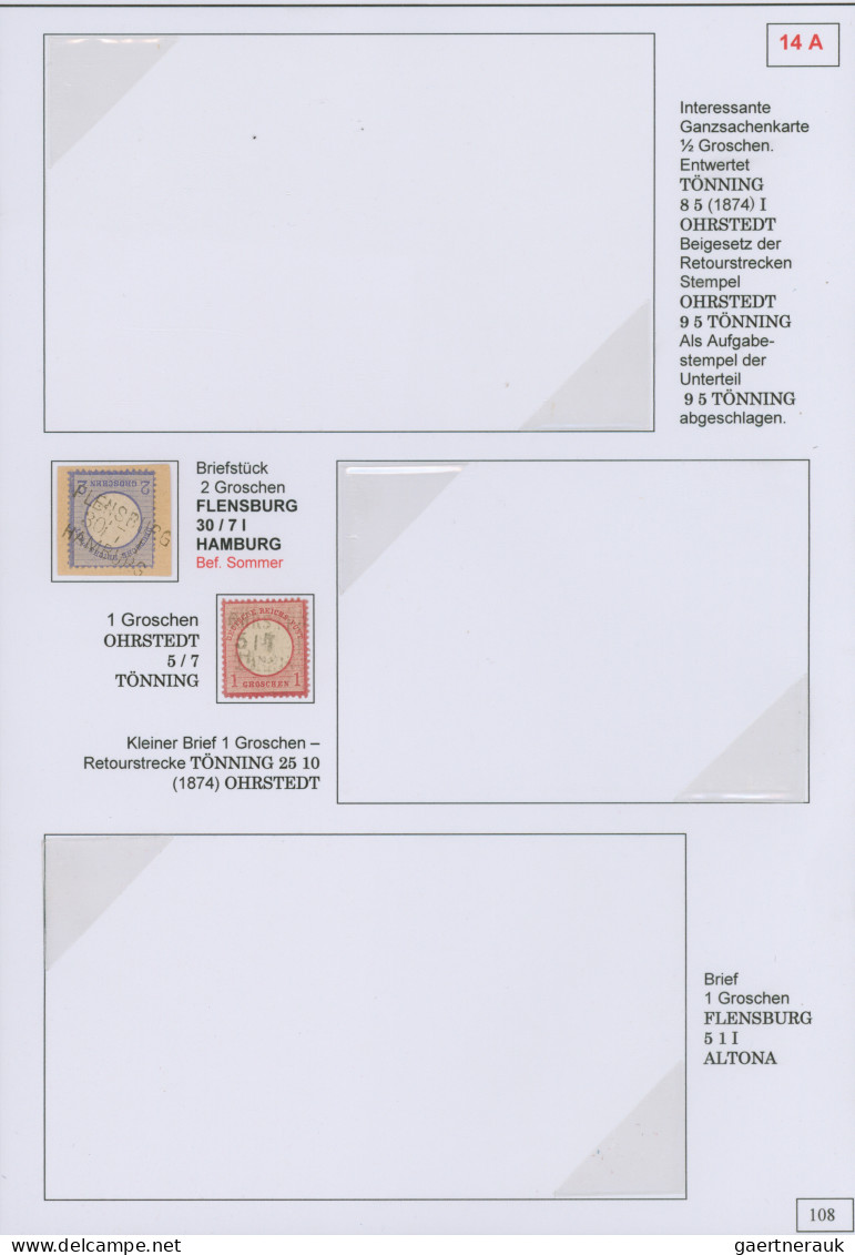 Deutsches Reich - Brustschild: 1872/1875 (ca), BAHNPOST, Ausstellungssammlung, S - Sammlungen