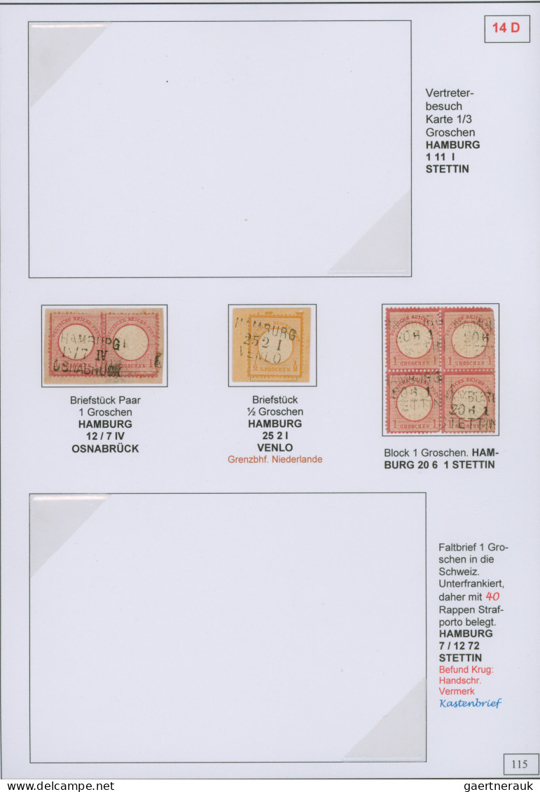 Deutsches Reich - Brustschild: 1872/1875 (ca), BAHNPOST, Ausstellungssammlung, S - Verzamelingen