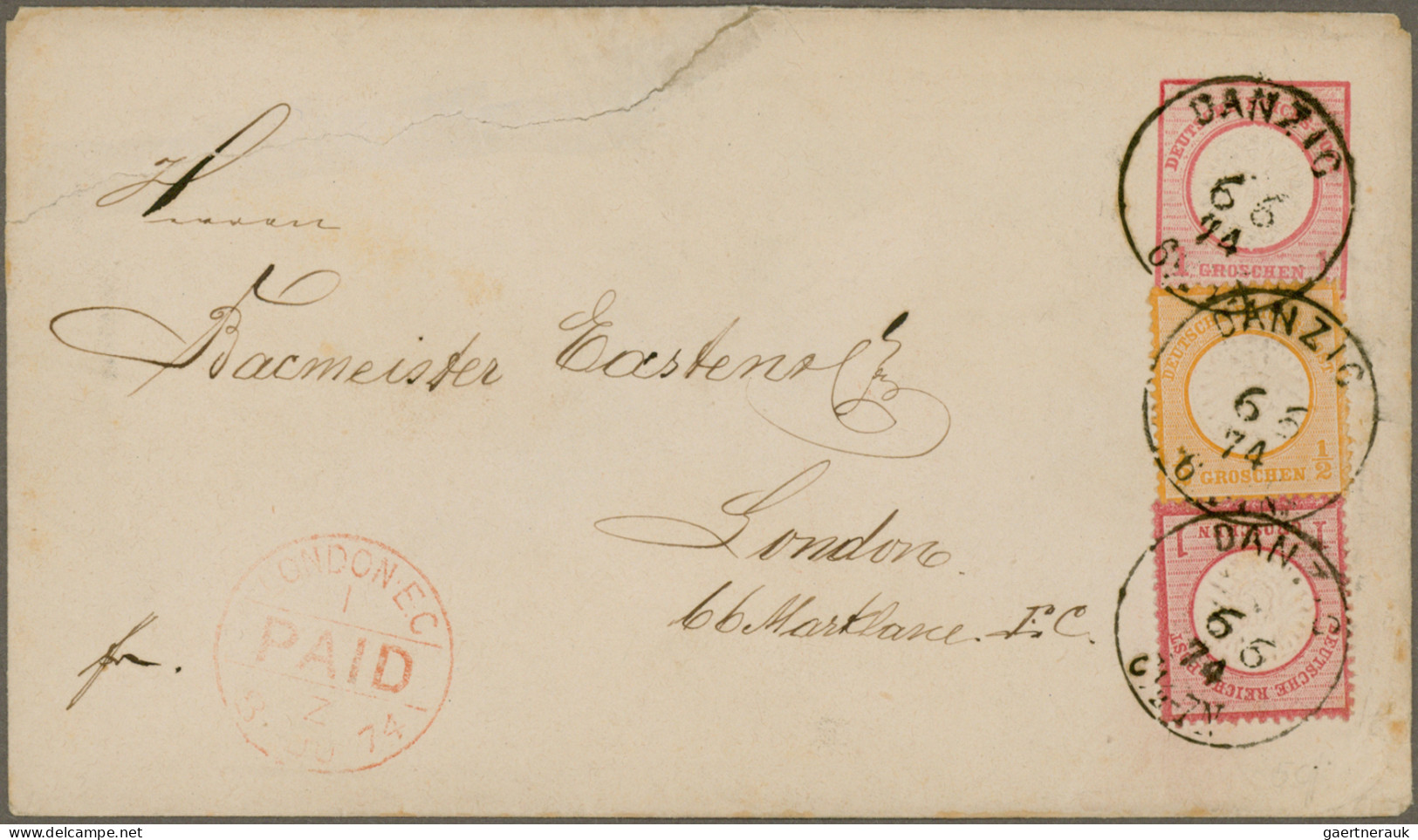 Deutsches Reich - Brustschild: 1872/1875 (ca.), Attraktiver Posten Von Ca. 100 B - Colecciones