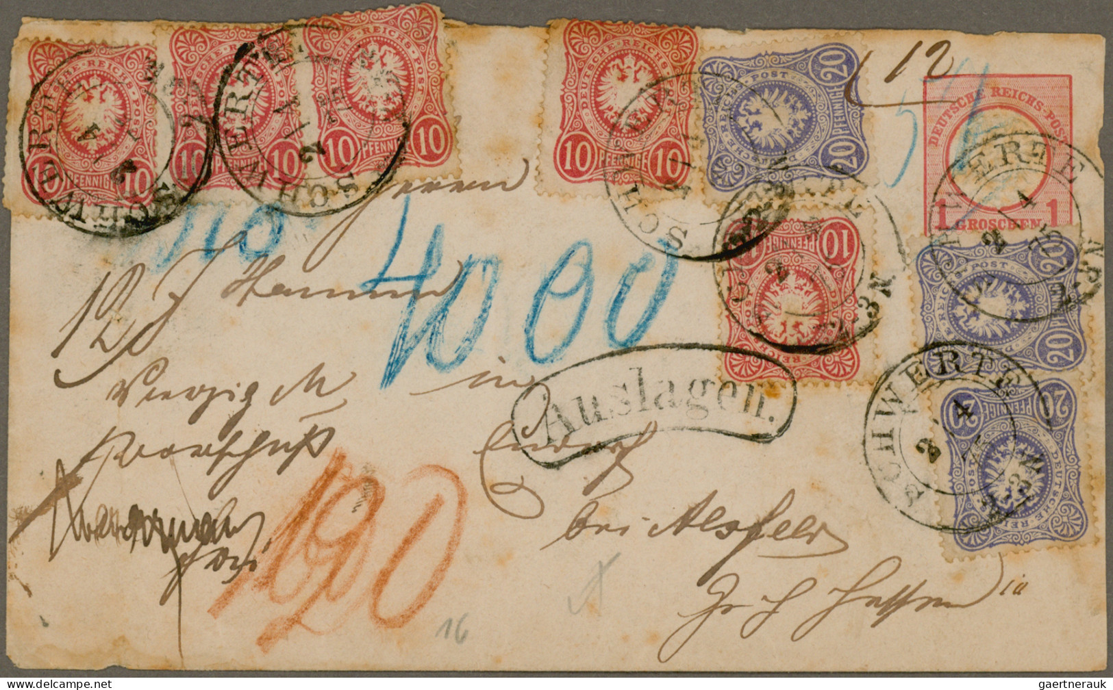 Deutsches Reich - Brustschild: 1872/1875 (ca.), Attraktiver Posten von ca. 100 B