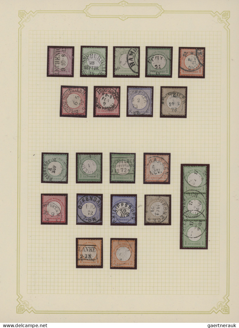 Deutsches Reich - Brustschild: 1872/1874, Saubere Gestempelte Sammlung Von 44 Ma - Sammlungen