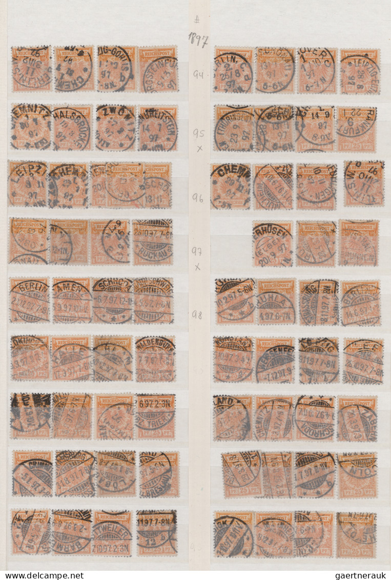 Deutsches Reich - Krone / Adler: 1889/1900 (ca.), Reichhaltiger, Meist Gestempel - Sammlungen